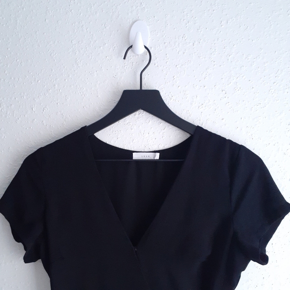 Classy Black Wrap Dress - Picture 3 of 8